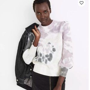 MADEWELL TIE-DYE PUFF-SLEEVE SWEATER - LIGHTHOUSE SZ XXS EUC